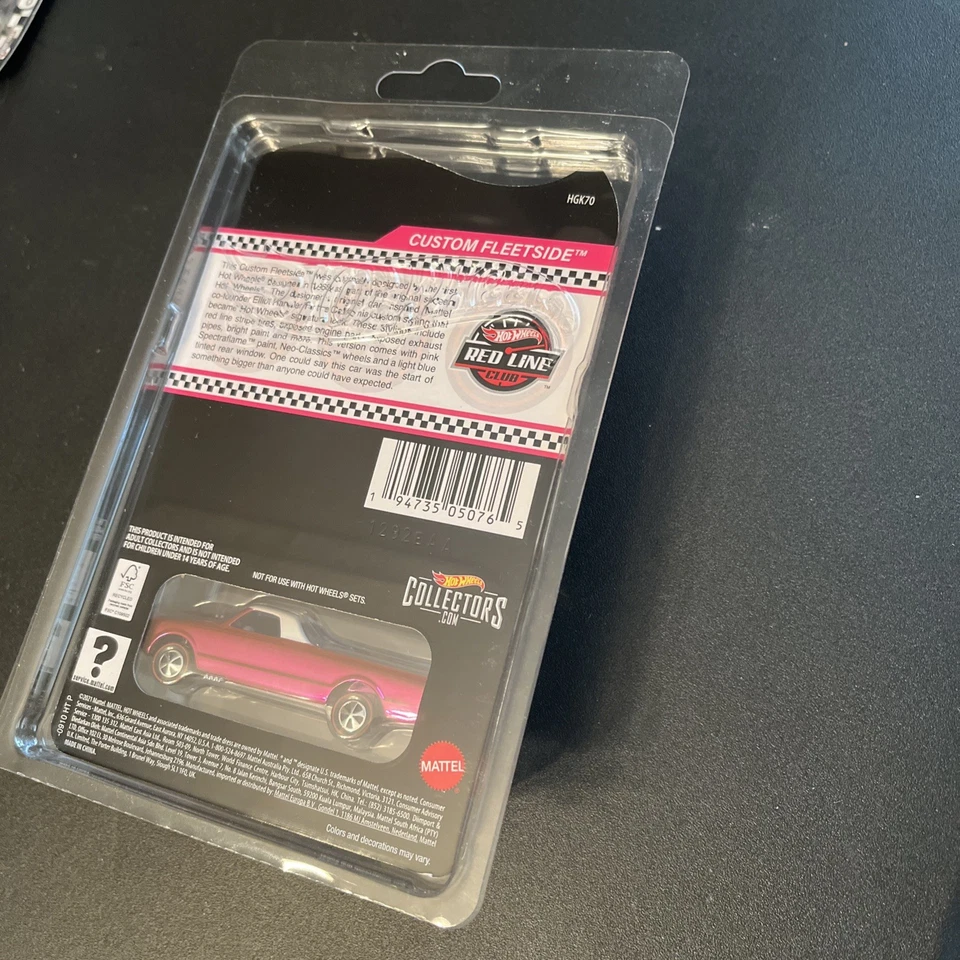 2022 Pink Custom Fleetside Hot Wheels Red Line Club RLC Exclusive HGK70 - Image 4 of 4