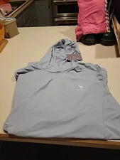 Camel Crown Women's Quick Drying  Size 3XL Baby Blue Hooded Long Sleeve UPF 50+