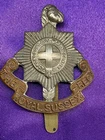 Genuine WW1/2 The Royal Sussex Regiment Bimetal Cap Badge Maker - FN B'Ham