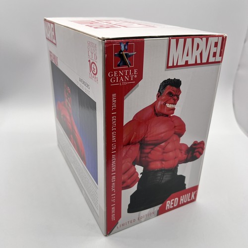Marvel Red Hulk Bust Figure Gentle Giant Limited Edition 586 Of 600 Exclusive - Picture 19 of 23