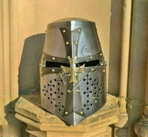 Crusader Knight Templar Sugar Loaf Armour's Helmet- Medieval Wearable Helmet-image