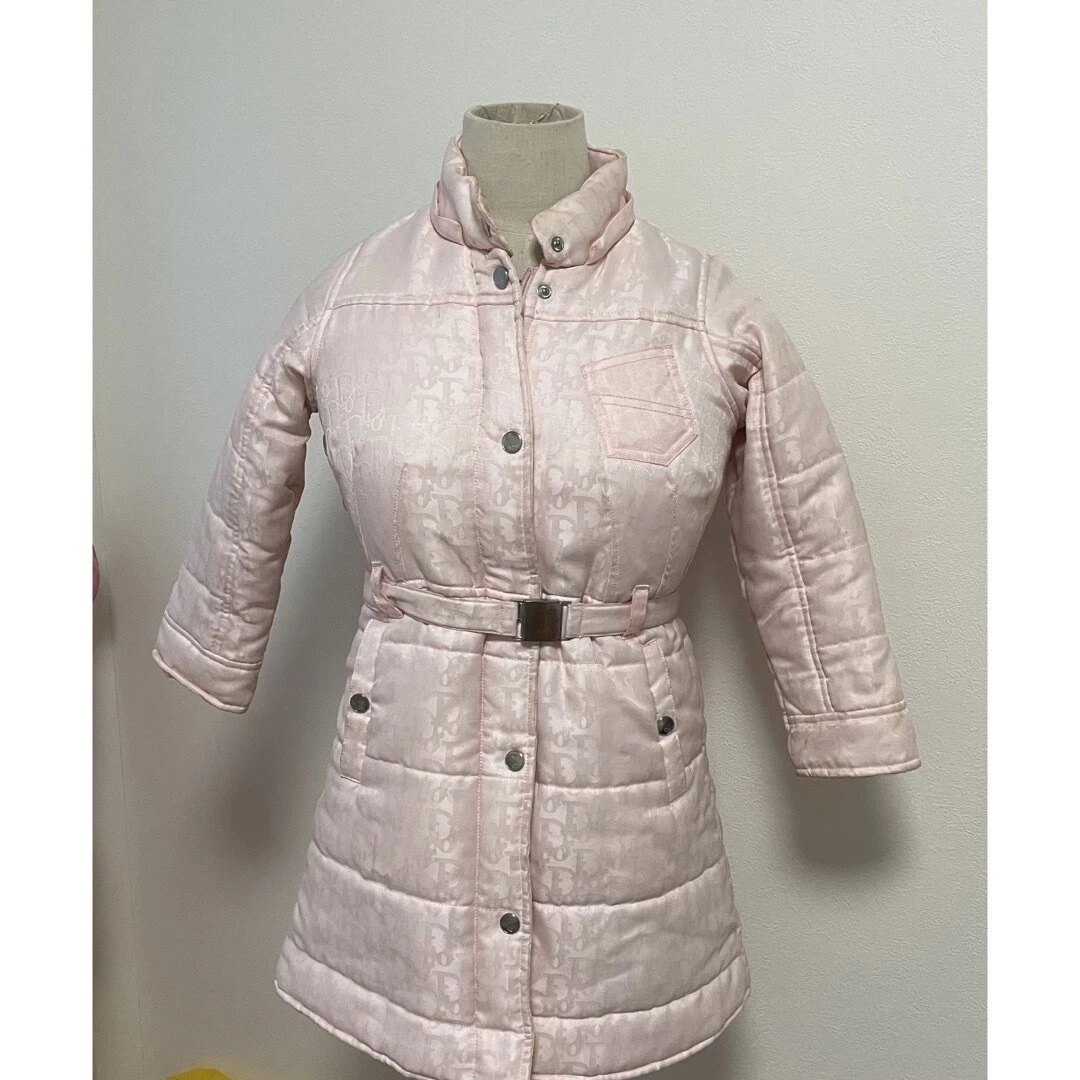 Manteau Dior Christian Trotter duvet enfant rose