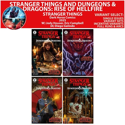 Stranger Things & D&D: Rise of Hellfire (2025) #1 2 3 4 Dark Horse COVER SELECT