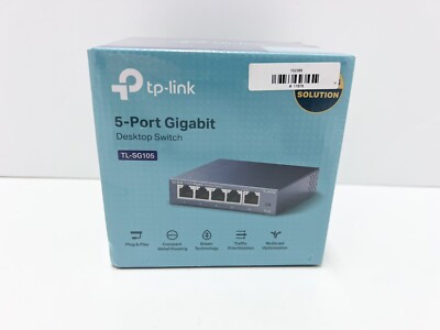 TP-Link LS1005G 5-Port 10/100/1000Mbps Gigabit Ethernet Unmanaged Desktop Switch
