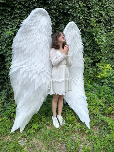 Cosplay Angel Wings Costume White for Photo Shoot Extra Large Sexy Burning Man - Picture 8 of 9