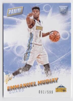 2016 Panini Father's Day Base Rookie #60 Emmanuel Mudiay 091/599 Denver Nuggets