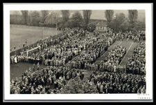 Photo, march of the Saxon sheet metal goods factory Radebeul on 01 May 1939, ...