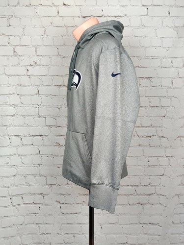 Sweater NFL TEAM NIKE SEATTLE Seahawks Logo Therma Hoodie Gray Men's Pullover L - Picture 2 of 11