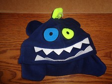 NWT Wonderkids - Boys Winter Navy Blue Monster - Creature Hats - OSFM