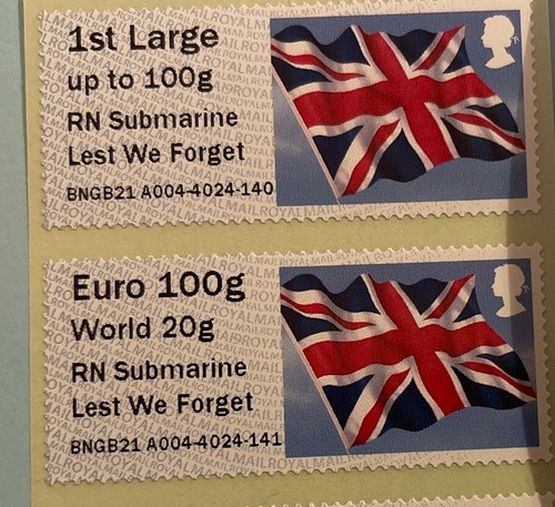 2021 'RN SUBMARINE 'LEST WE FORGET'- FDI - POPPY/FLAG - COLLECTOR / 1ST STRIPS - Picture 2 of 8