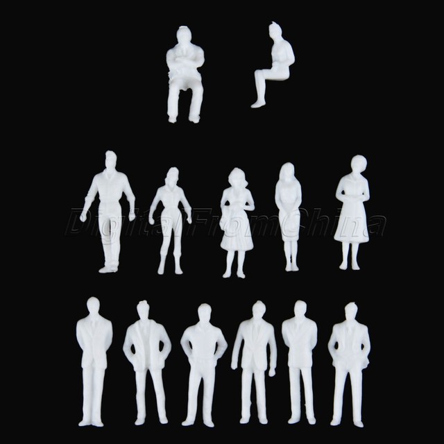 100-Pack HO Scale Train Mechanic People Figures – 1:150 Model Railway Scenery