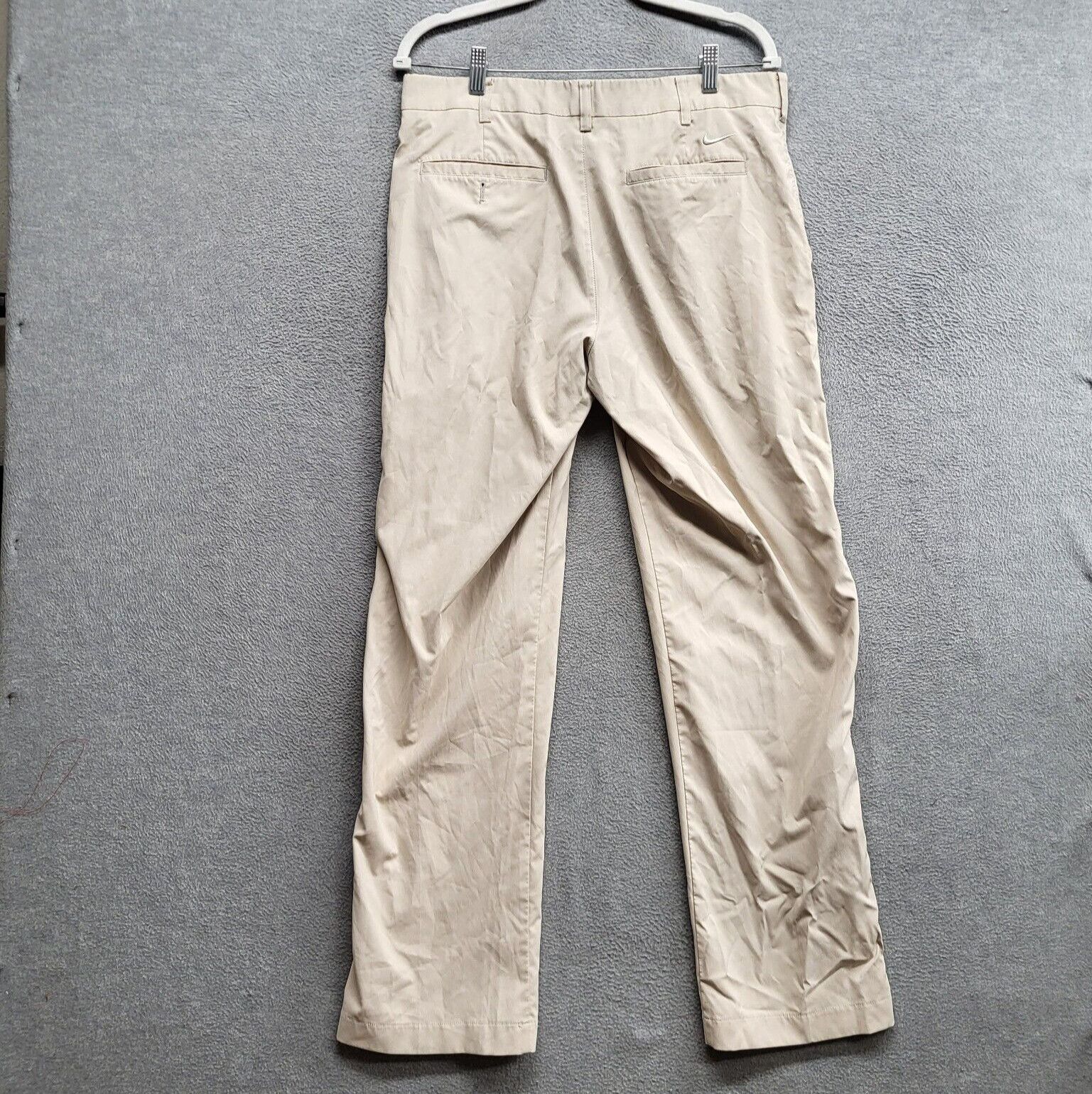 Nike Golf Men Pants 32x32 Cream Performance Stretch Logo Embroidered