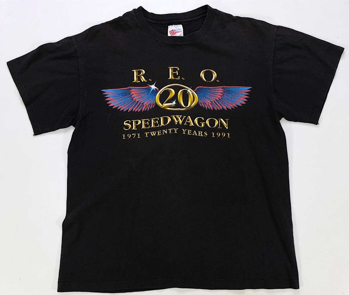 Rare Vintage R.E.O. Speedwagon 1971 1991 Twenty Years Tour T Shirt