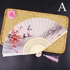1PCS Chinese Style Bamboo Hand Fan Hanfu Folding fan Dance Party hand Held Prop