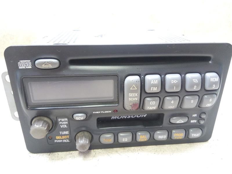 Stereo Radio MONSOON AM FM CD Cassette 9394372 Fits 00-01