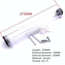 Computer water-cooled acrylic cylindrical water tank 375MM 50MM Front 3 holes