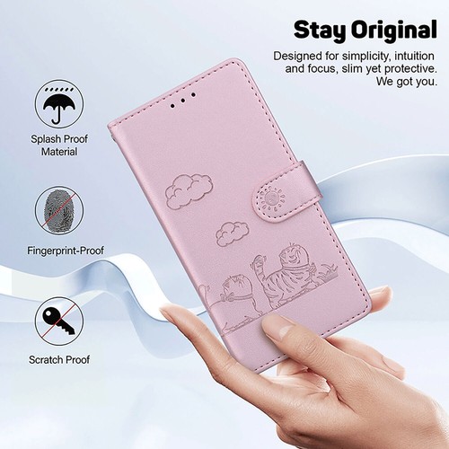 Leather Cat Wallet Phone Case For Samsung A52 A32 A72 F62 A02 A22 M32 Xcover 7 5 - 第 5/13 張圖片