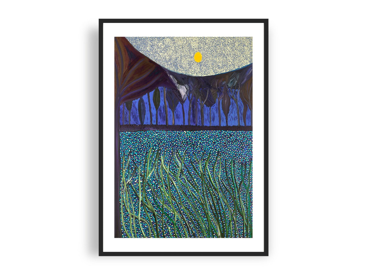 Matthew Wong - Night 1, Giclee Print, Landscape Poster, Large Wall