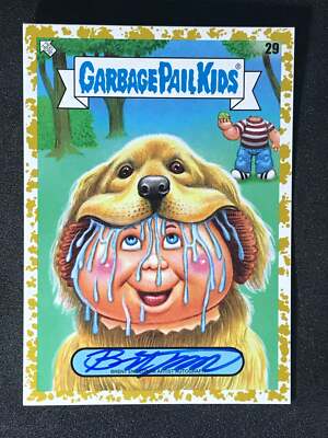 2024 Topps GPK Kids At Play Auto Gold #29 Fetching Fletcher Brent Engstrom 13/50