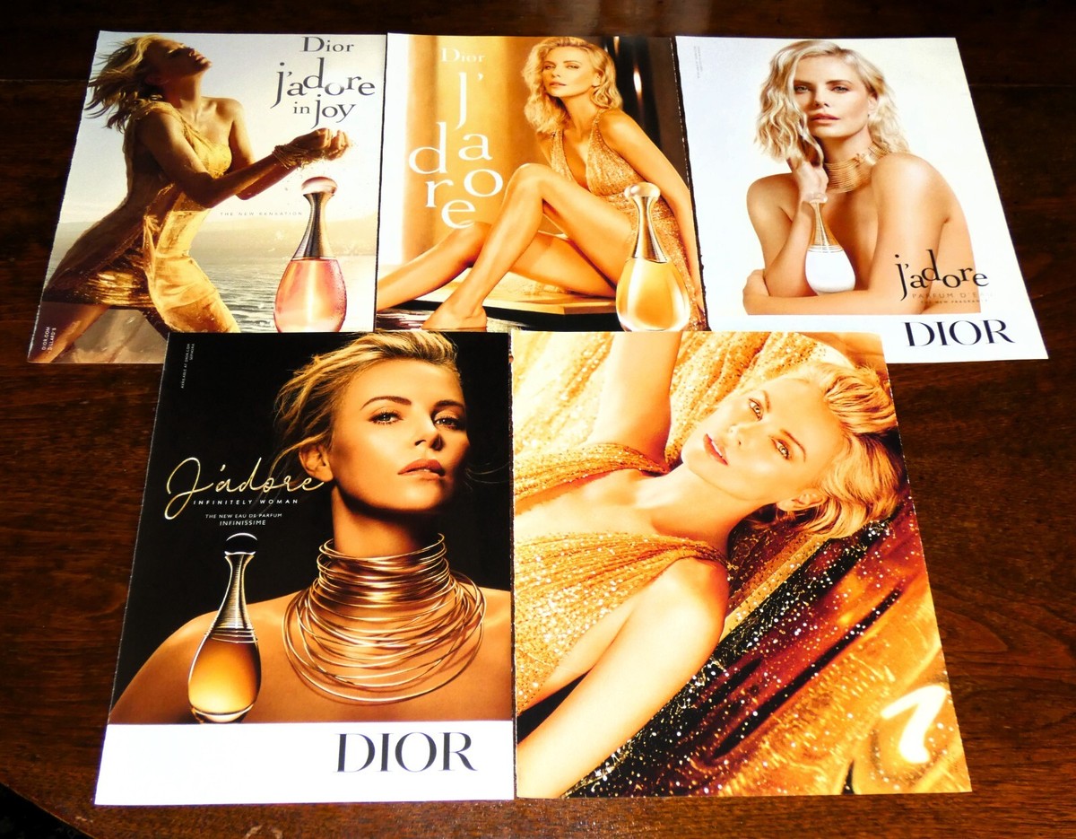 Lot of Charlize Theron Dior J'adore Perfume Magazine Print Ads