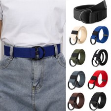 Cintura in tela doppio anello a D per uomo e donna J JJJ JJ J