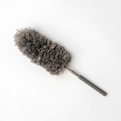 Staubwedel Teleskop Ausziehbar Staubwischer Waschbar Duster Staubmaget Grau 81cm