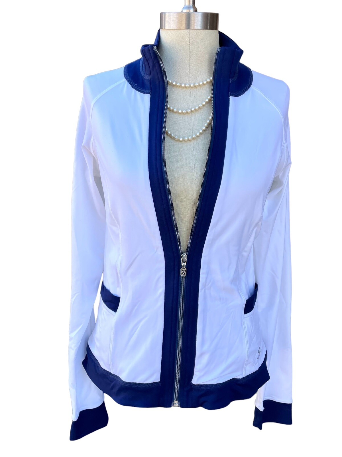 SOFIBELLA  ATHLETIC ACTIVE  Fitted White Blue Col… - image 2