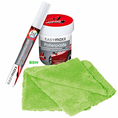 Easymaxx Lackreparatur-Set 3-tlg. Kratzer Entferner Polierpaste Lack Reparatur