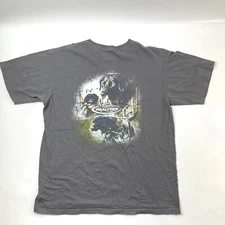 Team Realtree Graphic Black Retriever Dog Gray Hunting T-Shirt Men's Size L