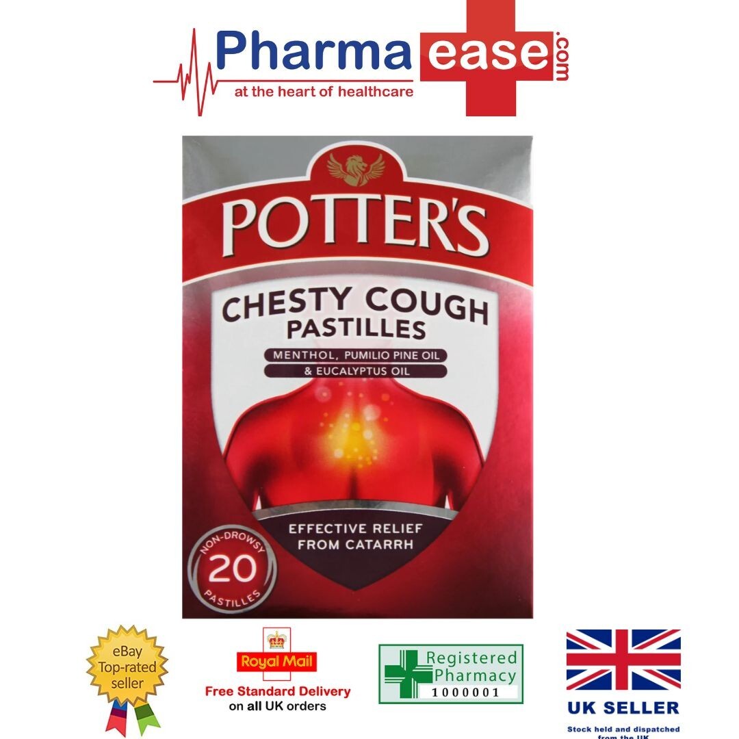 Potters Chesty Cough & Catarrh 20 Pastilles A remedy For Coughs