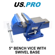 US PRO Tools 5” Heavy Duty Engineer Swivel Bench Vice Vise Clamp with Anvil 2665