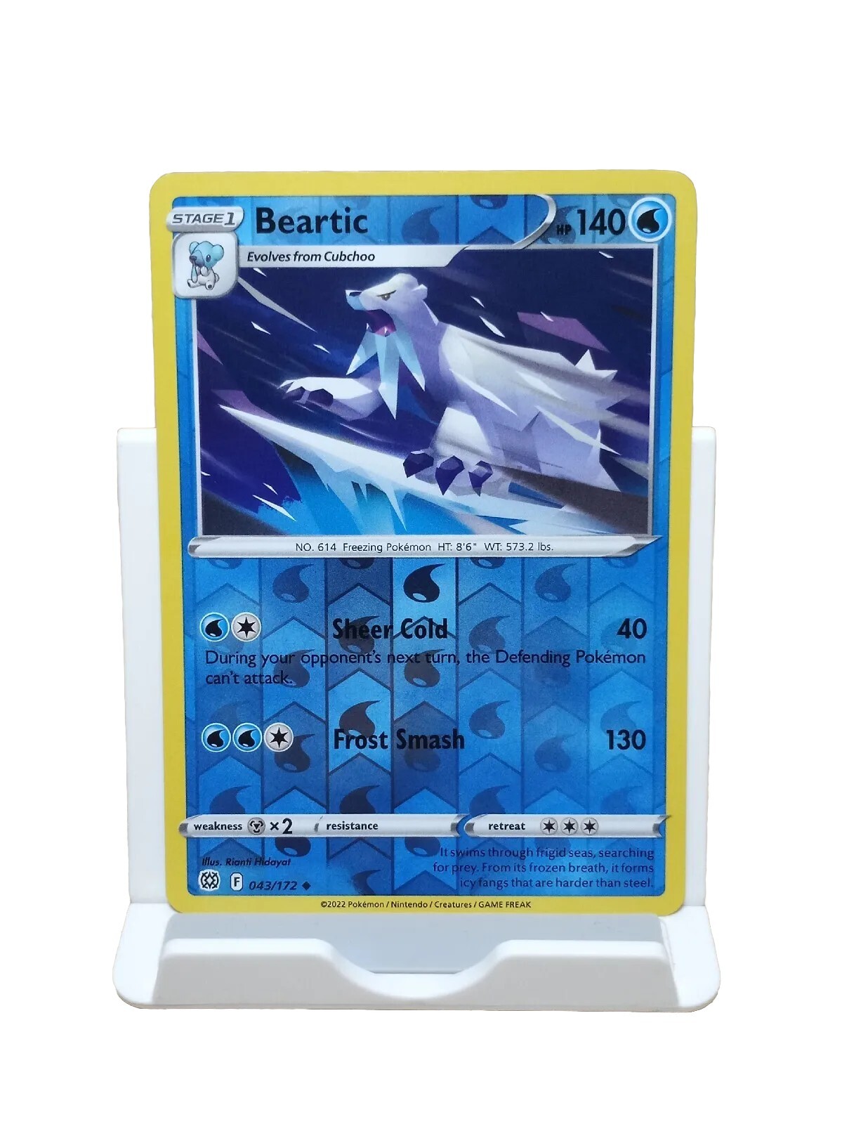 Beartic 043/172 Reverse Holo Brilliant Stars Pokemon TCG Card