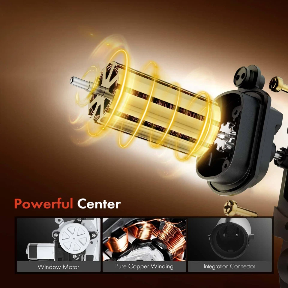 Power Window Regulator with Motor for Freightliner FLD112 120 132 Front RH Right - Image 4 of 4