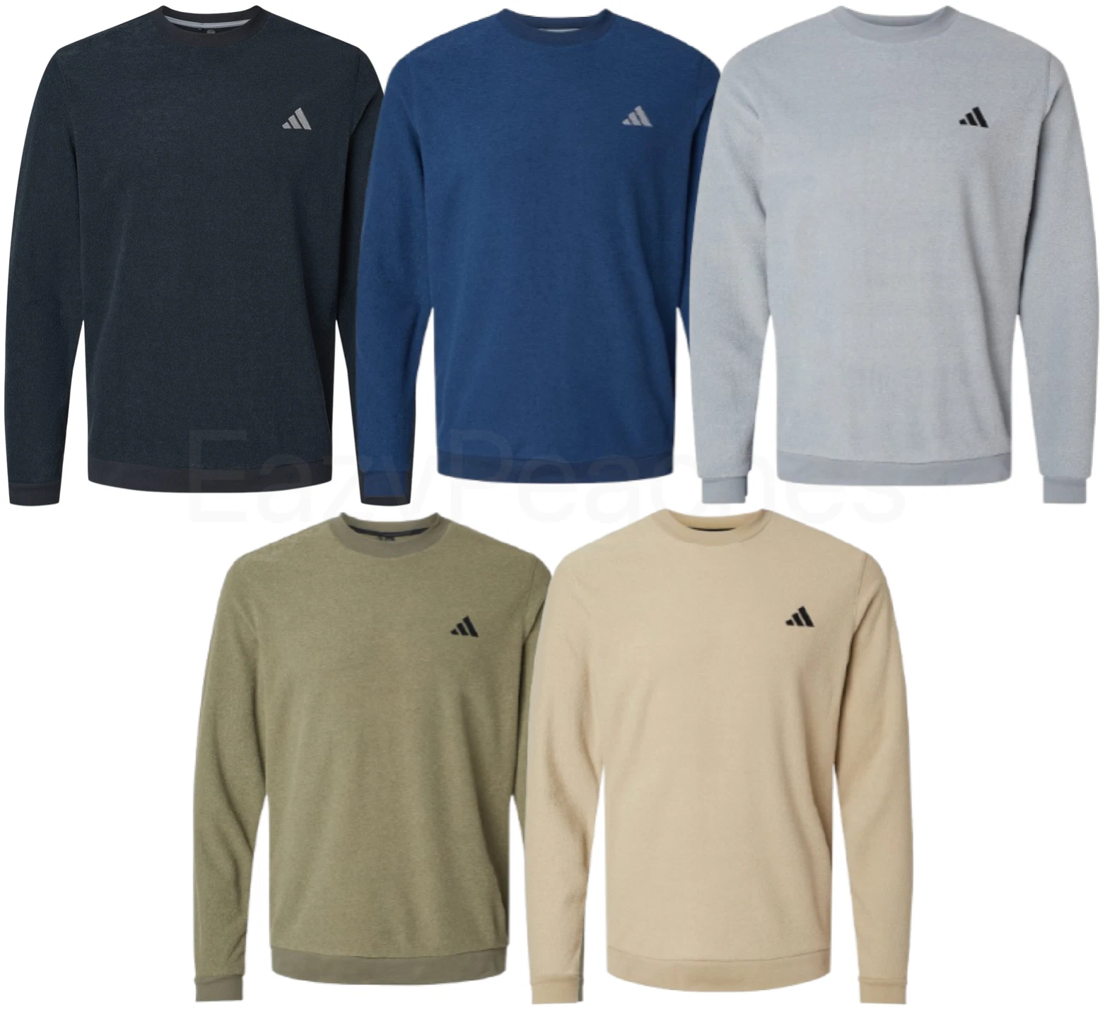 ADIDAS Men's S-4XL Chest Logo Crewneck Sweatshirt, Lightweight Pullover Jacket