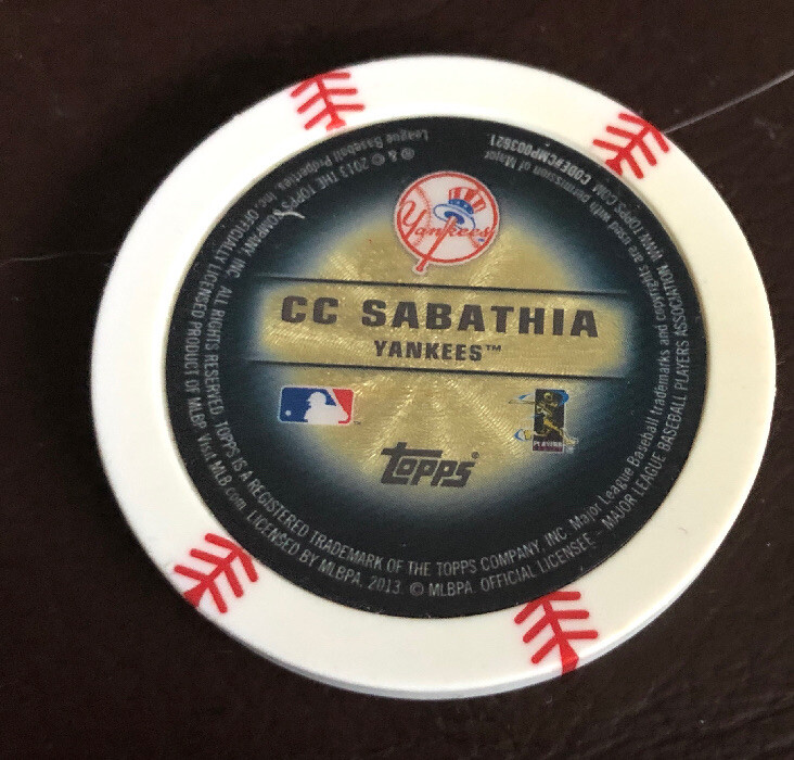 ソルティガMLB 2013 TOPPS CC SABATHIA MLB POKER CHIPZ YANKEES CHIP NICE | eBay