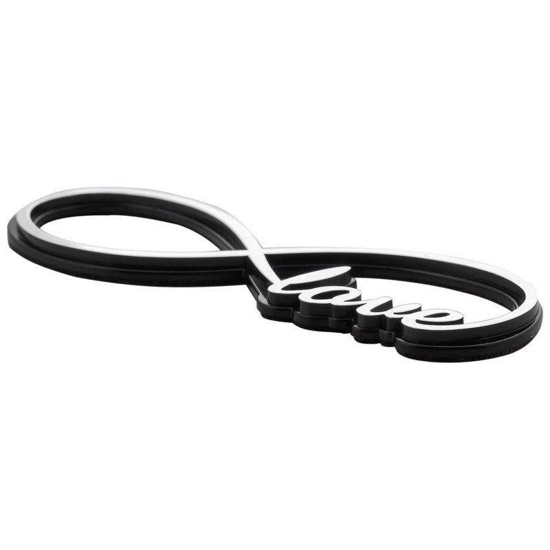 Emblema Insignia Calcomanía Adhesiva Infinity Love Cromo Plástico ABS 4" x 1-3/8" Foto 4 de 4