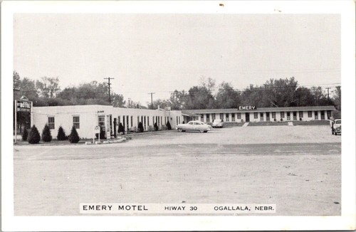 The Emery Motel Ogallala, NE Motel Home of 2nd Largest Dam Postcard - 第 1/2 張圖片