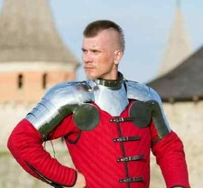 Medieval Gorget and Pauldrons Armor Wearable LARP SCA costume Reenactment Armor