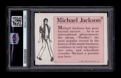 PSA 8 MICHAEL JACKSON 1984 PINK Card Series 1 #33 | eBay
