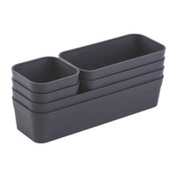1X Schubladen Ordnungssystem Organizer Set Aufbewahrungsbox Anthrazit