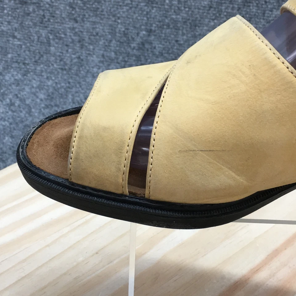 Naot Sandals Womens 40 Casual Comfort Slip On Block Heels Slide Yellow Leather - Image 4 of 4