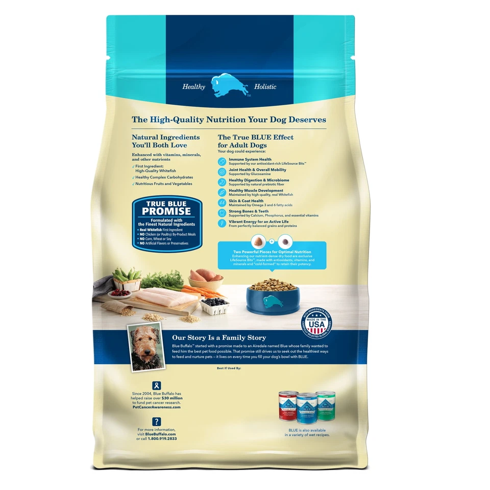 Comida seca natural Life Protection Formula para perros, pescado y arroz integral, 15 lb. Bolso Foto 2 de 4