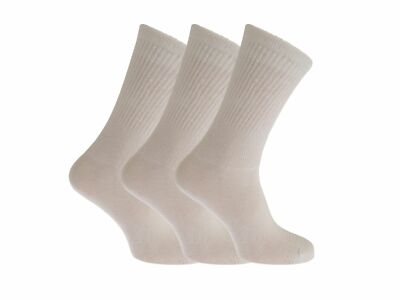 Damen Diabetiker extra breite Socken nicht elastisch handgeknüpfte Zehen weiß 3 Paar
