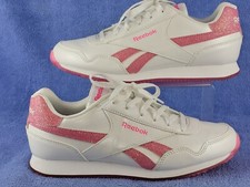 Reebok Girls Classic Pearl White With Pink Gl...