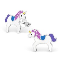 Süß! Einhorn Kinder Ohrstecker Echt 925 Silber Ohrringe Bunt Geschenkidee Pferd