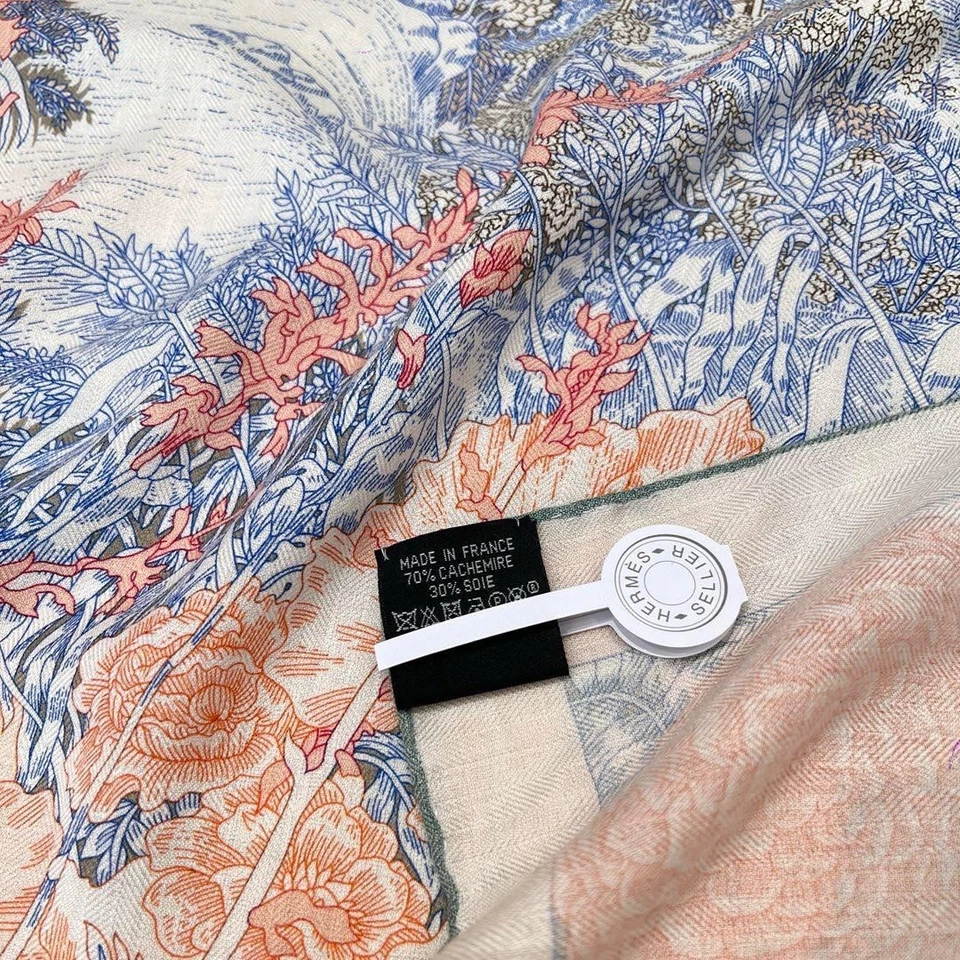 hermes scarf 140 cm cashmere silk - Image 3 of 4