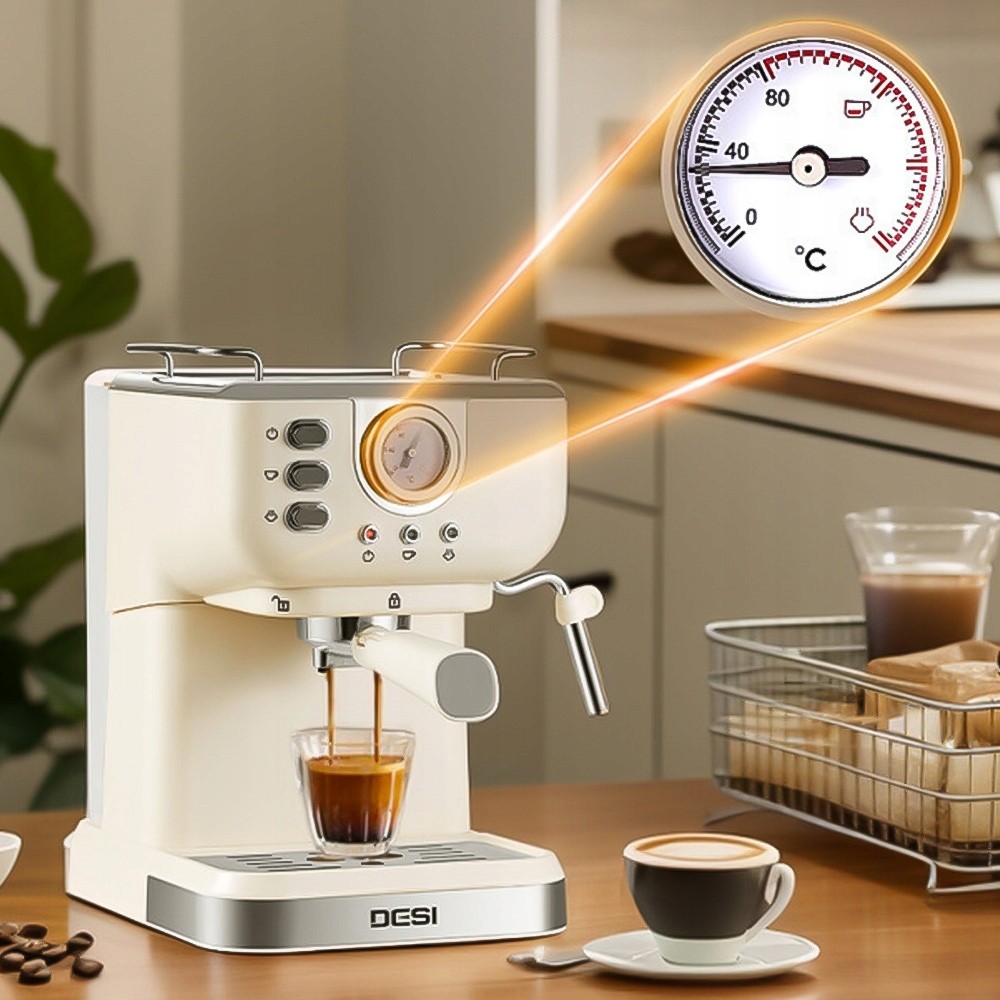 Macchina da caffè espresso portafiltro macchina caffè schiuma di latte 20 bar 1,5L 1050W IT foto 5