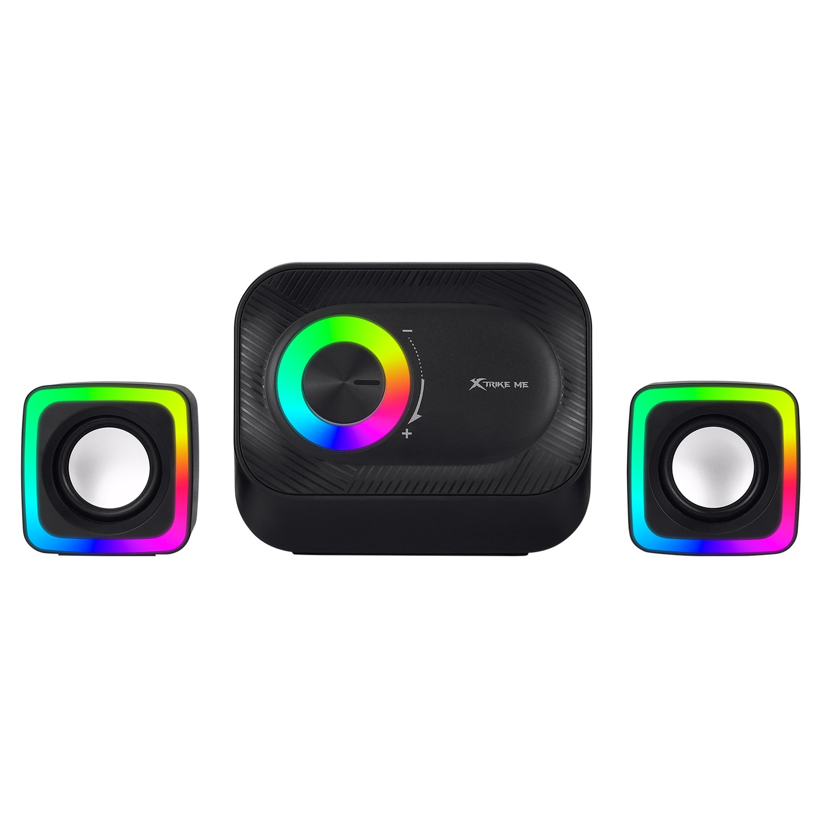 3x/Set USB Wired Gaming Speakers 2.1 Subwoofer Stereo Touch Light for PC PS4 PS5