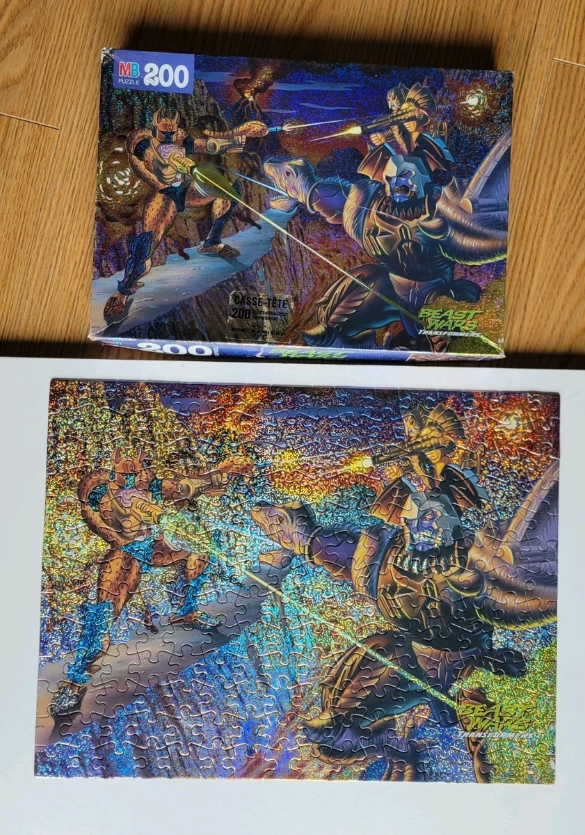 RARE Transformers Beast Wars Puzzle MB 200 Pieces 12 1/8