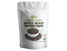 Black Peppercorns, 1 Lb, Steam Sterilized, USDA Kosher Certified, Premium Grad